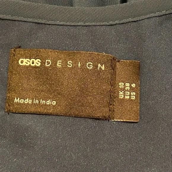 NWT ASOS DESIGN Lace Insert Pleated Midi Dress With Floral Embroidery - Size 6 - Picture 13 of 15